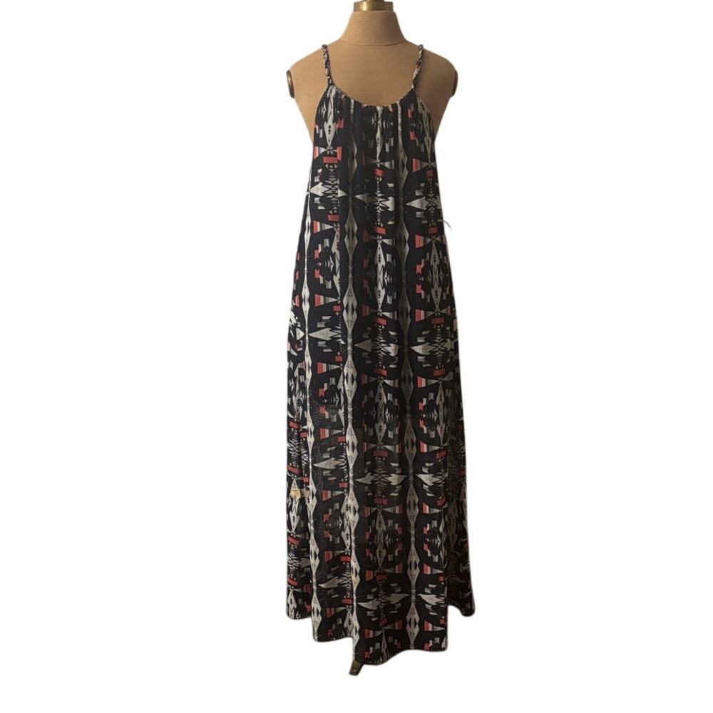 Skies Are Blue Southwest Maxi Tank Shift Dress S Boho Western Tall Summer Party